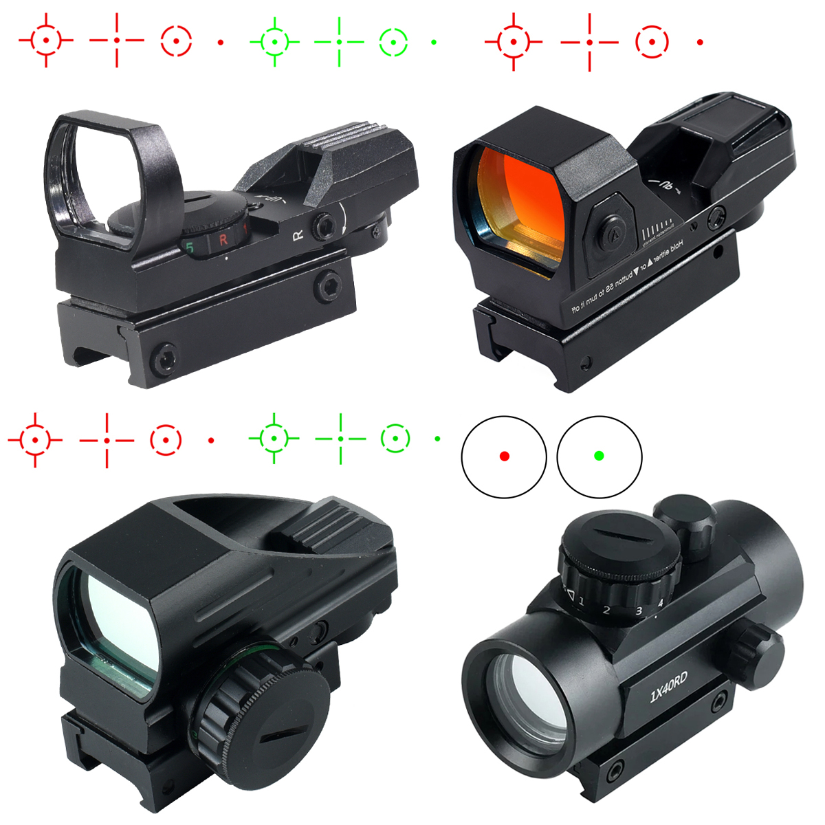 Outdoor Hunting Range - Tactics HD101 HD103 1X40 Red Dot