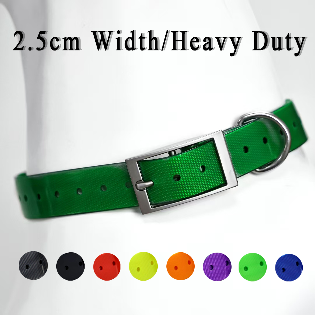 Outdoor Hunting Dog Collar - 2.5cm Wide Heavy Duty TPU Dog