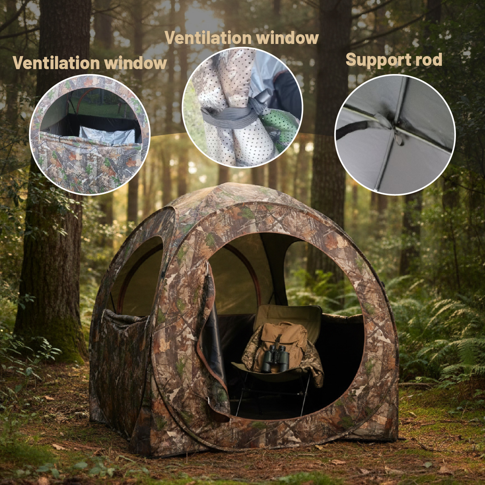 Camouflage Pop-Up Hunting Blin - Hunting & Outdoor Supplies Carterton Reviews recensie en prijs