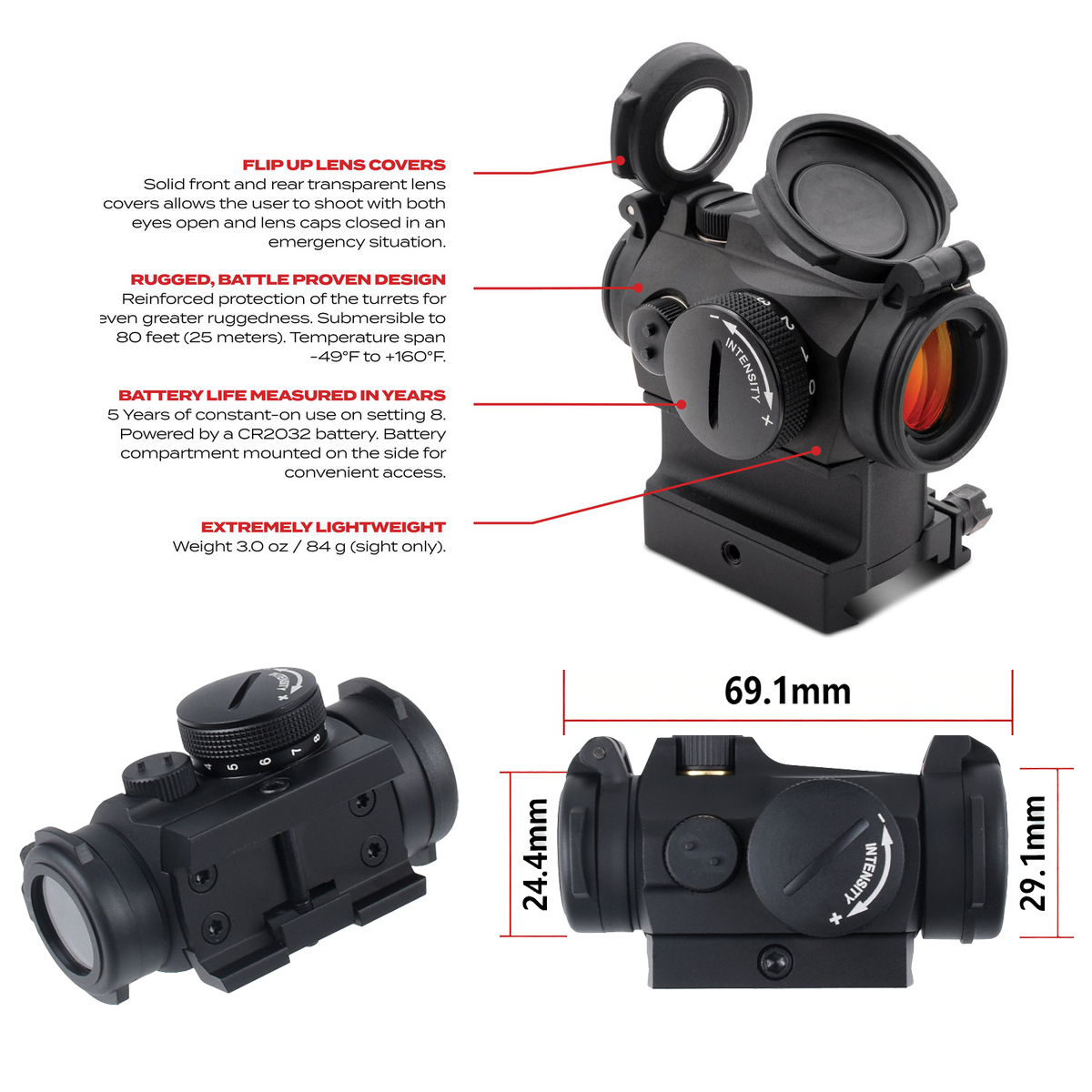 Tactical T01/02 2MOA Red Dot S - Outdoor Hunting Range recensie en prijs